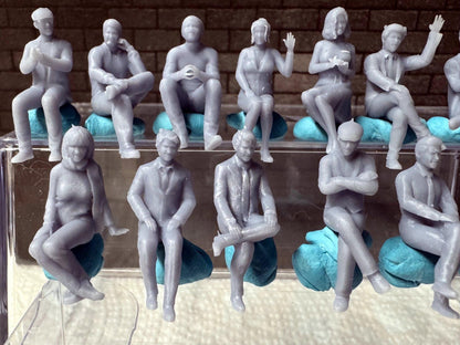Double G 1:64 Miniature Human Figures - 3D Printed - Unpainted - great for Dioramas - Made in the USA LOT 559 Miniature 1.10