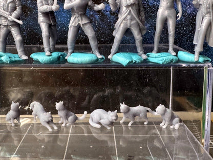 Double G 1:64 Miniature Human Figures - 3D Printed - Unpainted - great for Dioramas - Made in the USA LOT 663 Miniature 1.10