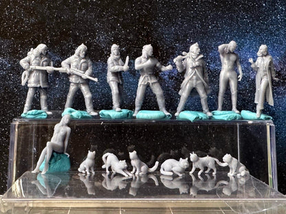 Double G 1:64 Miniature Human Figures - 3D Printed - Unpainted - great for Dioramas - Made in the USA LOT 663 Miniature 1.10