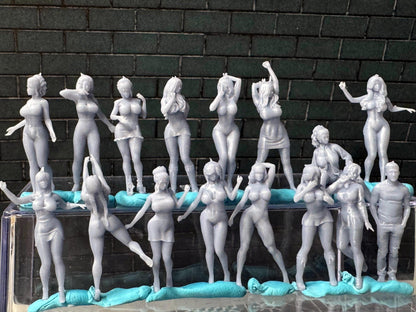 Double G 1:64 Miniature Human Figures - Unpainted - great for Dioramas - Made in the USA LOT 713 Miniature 1.10 Misc People