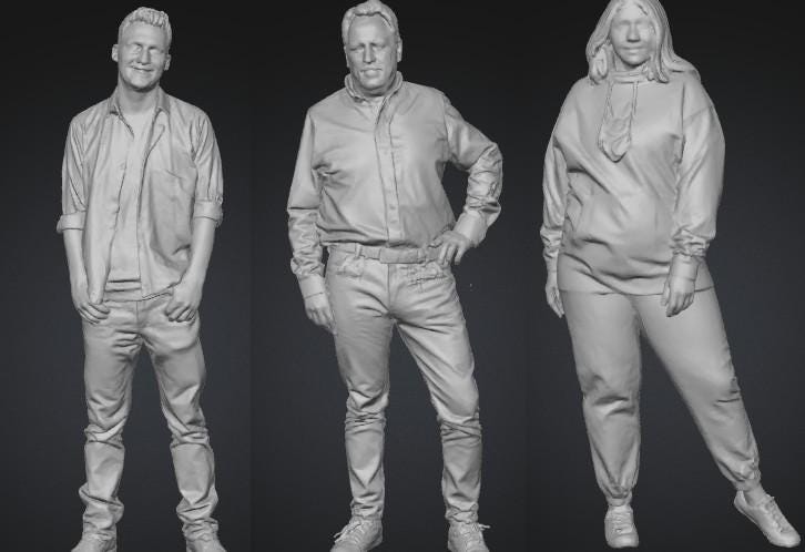 I will Create of 1-24 3D Printed Painted / Unpainted Model of You.