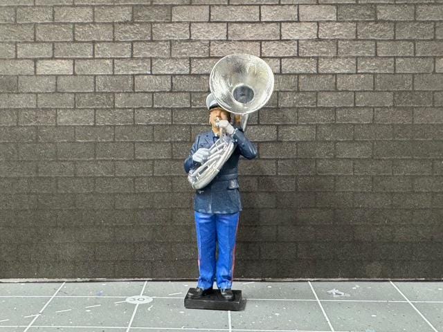 1:32 Military Sousaphone Players - Painted or Unpainted - 54mm FIgures Navy Marines Army
