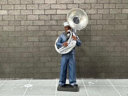 1:32 Military Sousaphone Players - Painted or Unpainted - 54mm FIgures Navy Marines Army