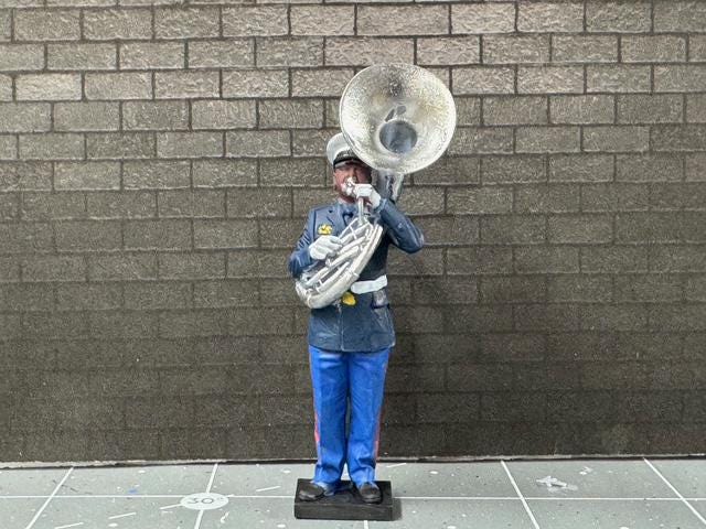 1:32 Military Sousaphone Players - Painted or Unpainted - 54mm FIgures Navy Marines Army