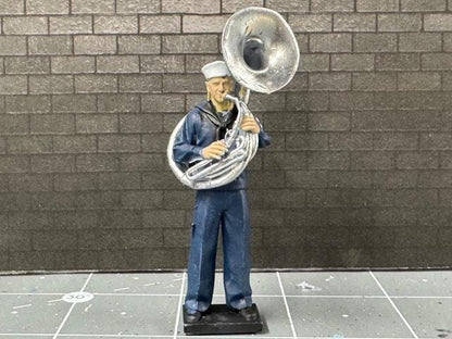1:32 Military Sousaphone Players - Painted or Unpainted - 54mm FIgures Navy Marines Army