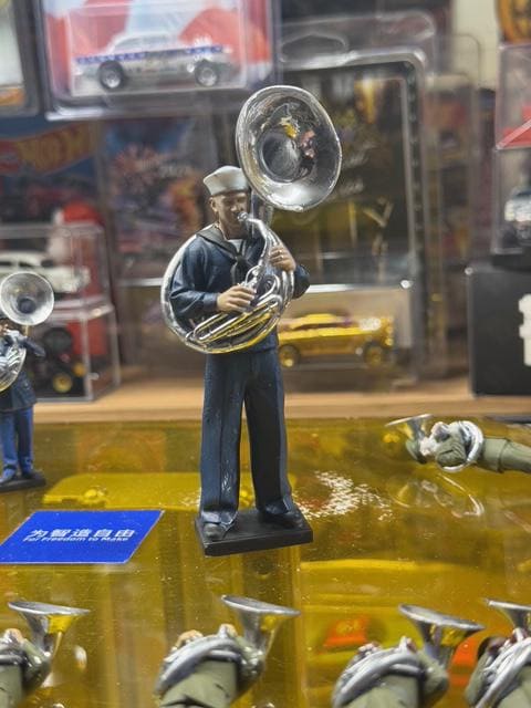 1:32 Military Sousaphone Players - Painted or Unpainted - 54mm FIgures Navy Marines Army