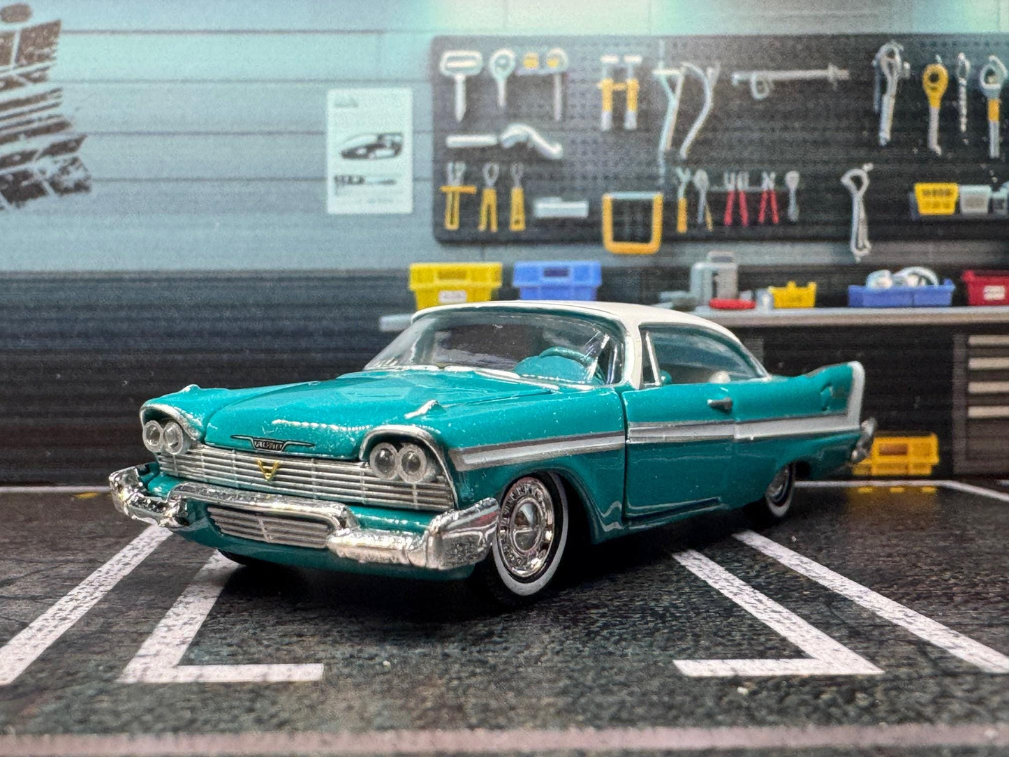 1-64 Scale / S-Scale 1958 Plymouth Belvedere - Great For Dioramas & Diecast Photography (M2)