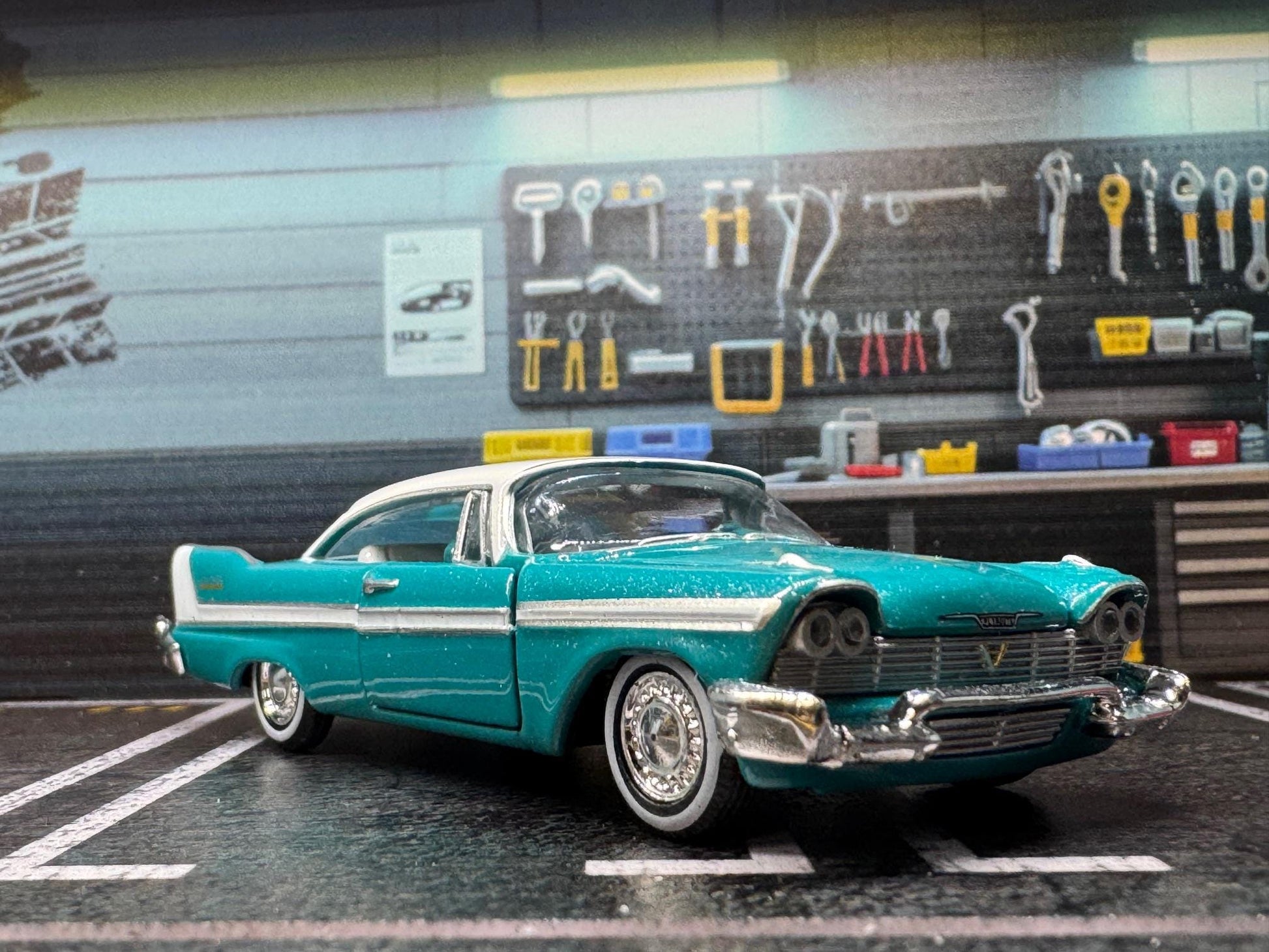 1-64 Scale / S-Scale 1958 Plymouth Belvedere - Great For Dioramas & Diecast Photography (M2)