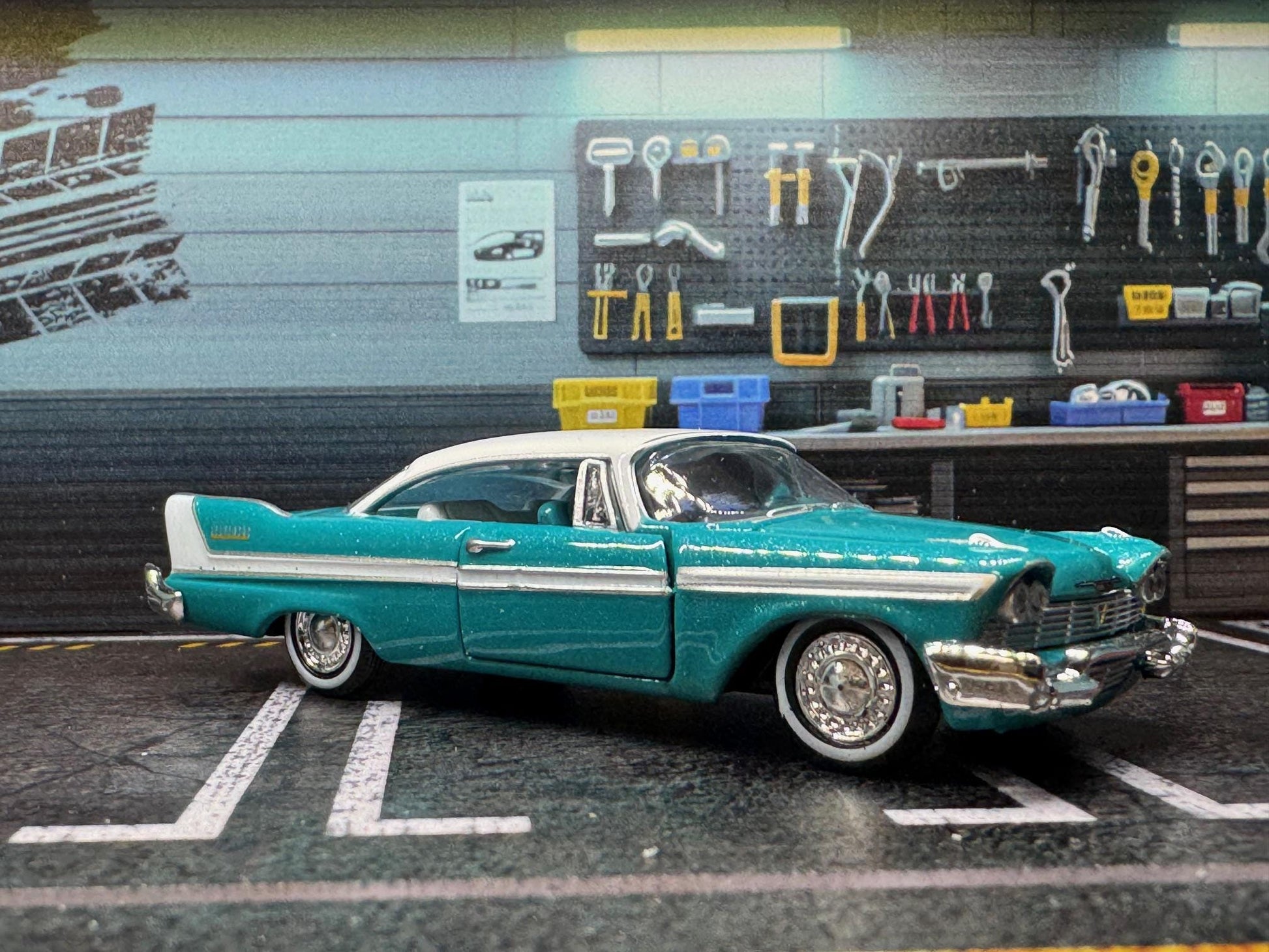 1-64 Scale / S-Scale 1958 Plymouth Belvedere - Great For Dioramas & Diecast Photography (M2)