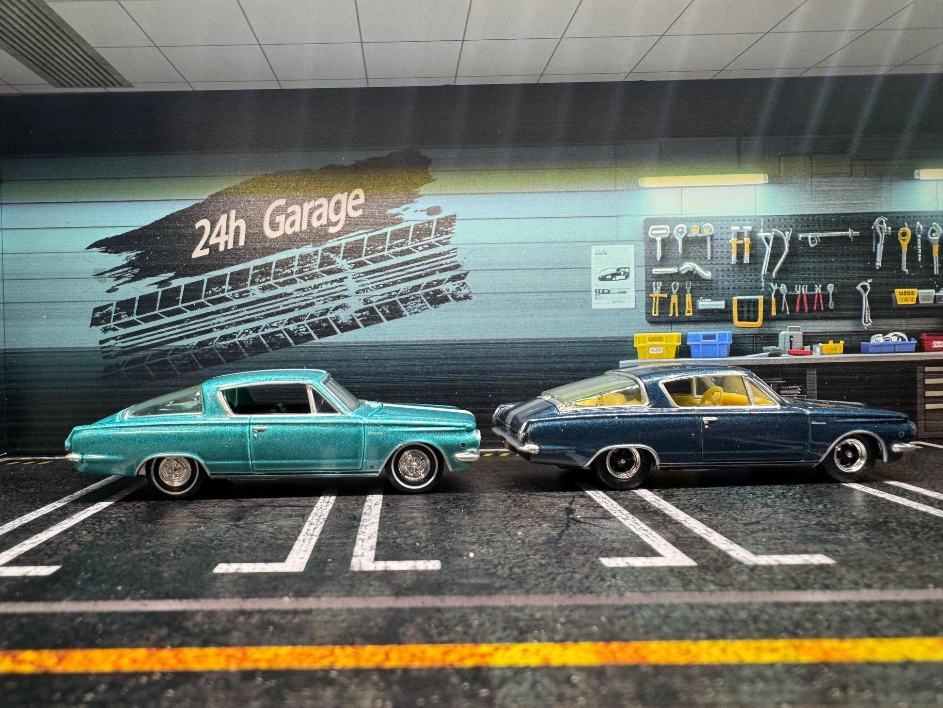 1-64 Scale / S-Scale 1965 Plymouth Barracuda- 2 Colors - Great For Dioramas & Diecast Photography (AW)