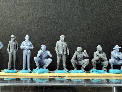 1:64 Scale Vatos Locos - Highly Detailed Unpainted Resin People for Dioramas, Diecast Photography-Made in USA