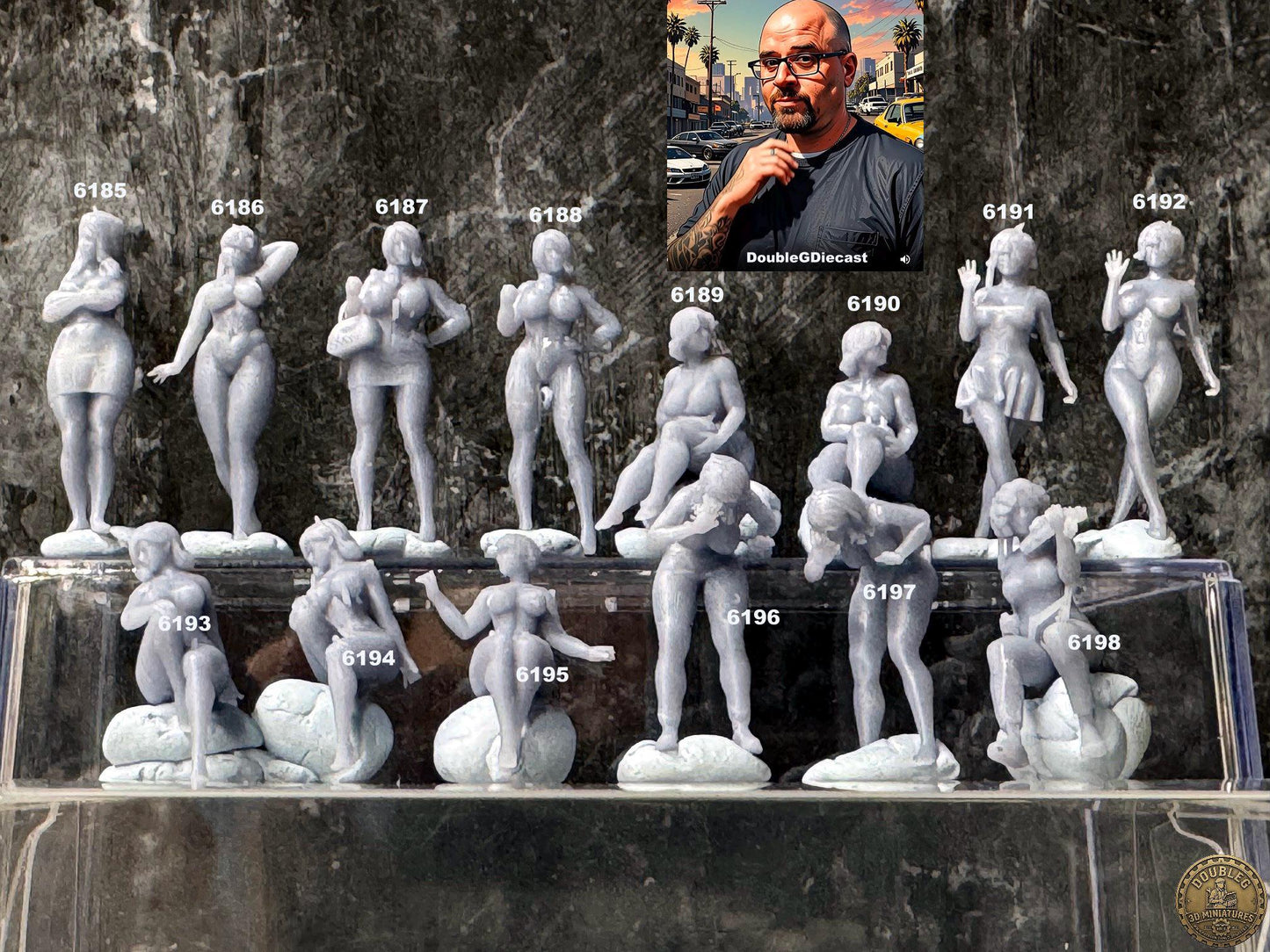 Double G 1:64 Miniature Human Figures - Unpainted - great for Dioramas - Made in the USA LOT 764 Miniature 1.10