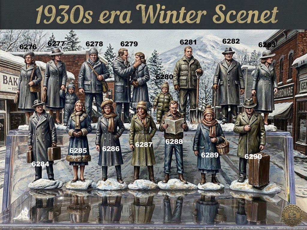 Double G 1:64 Miniature Human Figures - Unpainted - great for Dioramas - Made in the USA LOT 771 Miniature 1.10