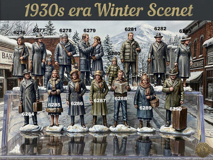 Double G 1:64 Miniature Human Figures - Unpainted - great for Dioramas - Made in the USA LOT 771 Miniature 1.10