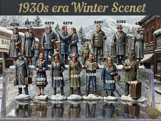 Double G 1:64 Miniature Human Figures - Unpainted - great for Dioramas - Made in the USA LOT 771 Miniature 1.10