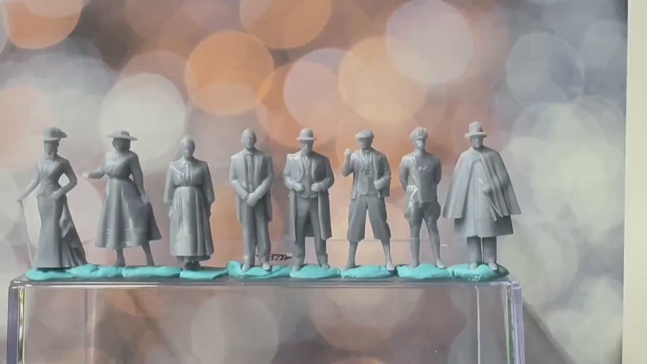 Double G 1:64 Miniature Human Figures - Unpainted - great for Dioramas - Made in the USA LOT 690 Miniature 1.10 Retro Folks