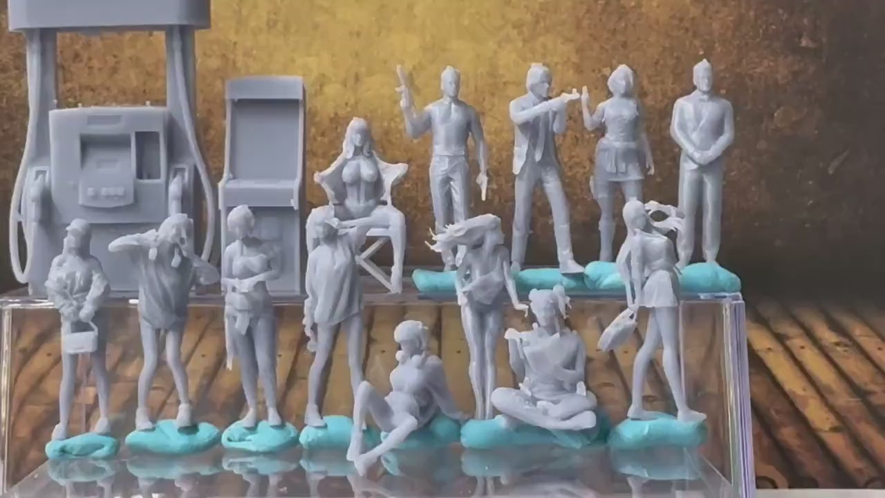 Double G 1:64 Miniature Human Figures - Unpainted - great for Dioramas - Made in the USA LOT 694 Miniature 1.10 Misc People