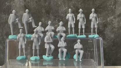 Double G 1:64 Miniature Human Figures - Unpainted - great for Dioramas - Made in the USA LOT 733-4 Miniature 1.10 Misc People