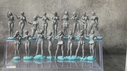 Double G 1:64 Miniature Human Figures - Unpainted - great for Dioramas - Made in the USA LOT 717 Miniature 1.10 Misc People