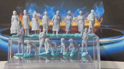 Double G 1:64 Miniature Human Figures - Unpainted - great for Dioramas - Made in the USA LOT 744 Miniature 1.10 Misc People
