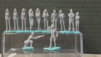 Double G 1:64 Miniature Human Figures - Unpainted - great for Dioramas - Made in the USA LOT 712 Miniature 1.10 Misc People