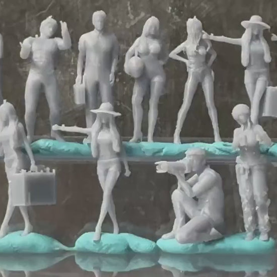 Double G 1:64 Miniature Human Figures - Unpainted - great for Dioramas - Made in the USA LOT 710 Miniature 1.10 Misc People