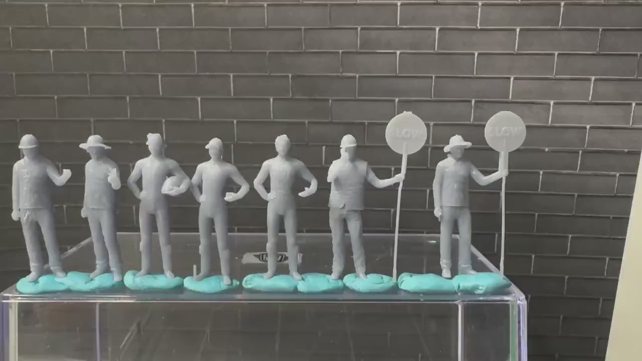 Double G 1:64 Miniature Human Figures - Unpainted - great for Dioramas - Made in the USA LOT 689A Miniature 1.10