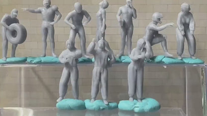 Double G 1:64 Miniature Human Figures - Unpainted - great for Dioramas - Made in the USA LOT 709 Miniature 1.10 Misc People