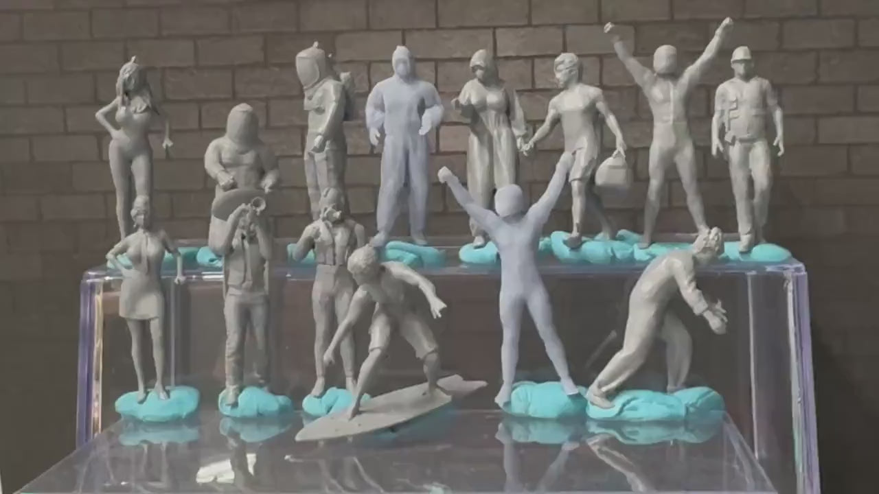 Double G 1:64 Miniature Human Figures - Unpainted - great for Dioramas - Made in the USA LOT 708 Miniature 1.10 Misc People